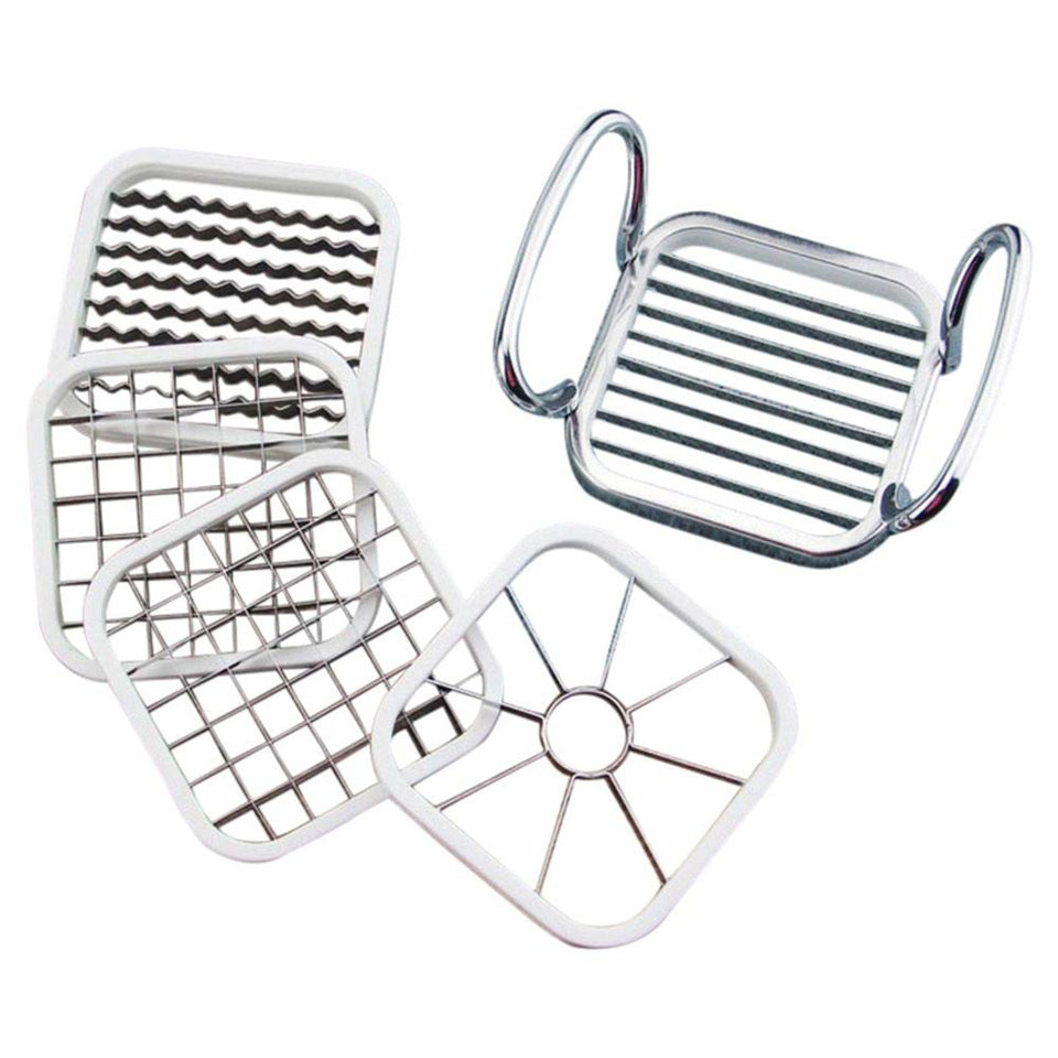 5pcs Stainless Steel Cutter Slicer Vegetable Fruit Shredders Potato Chips Cutter Kitchen Tools MYDING - Height Kitchen
