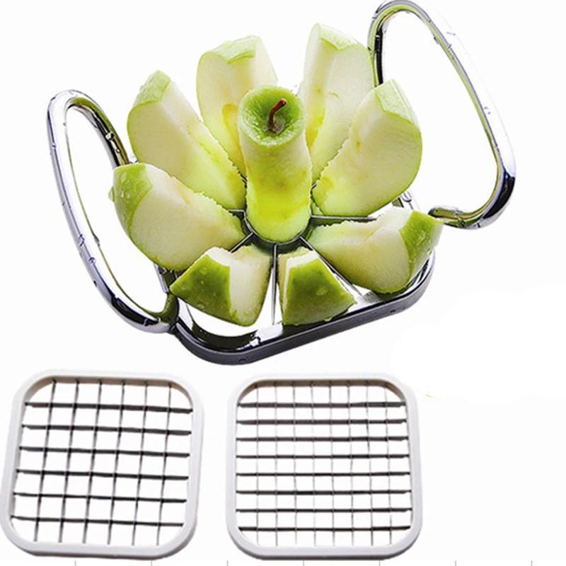5pcs Stainless Steel Cutter Slicer Vegetable Fruit Shredders Potato Chips Cutter Kitchen Tools MYDING - Height Kitchen