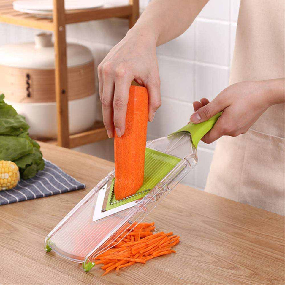 Mandolin Cutter With 4 Adjustable Blades For Comfort. - Height Kitchen