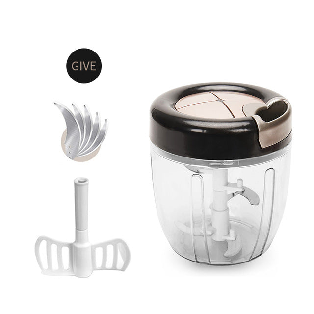 Manual Food Chopper With More Space To Fit More Food - Height Kitchen