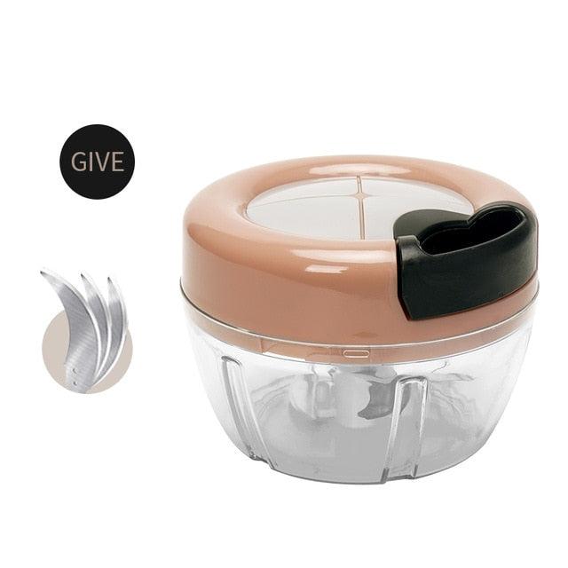 Manual Food Chopper With More Space To Fit More Food - Height Kitchen