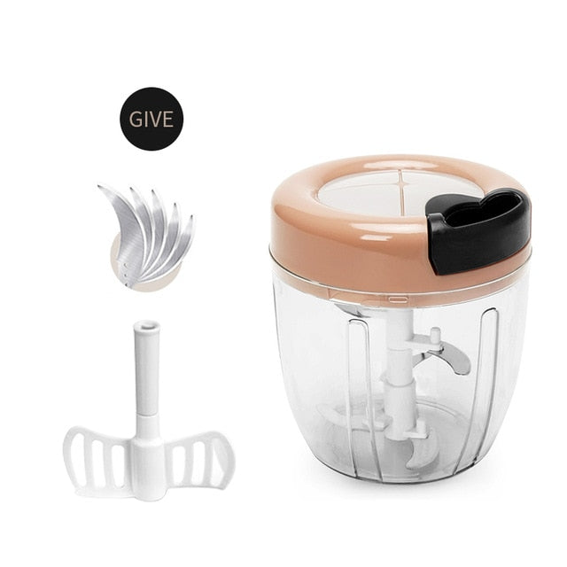 Manual Food Chopper With More Space To Fit More Food - Height Kitchen
