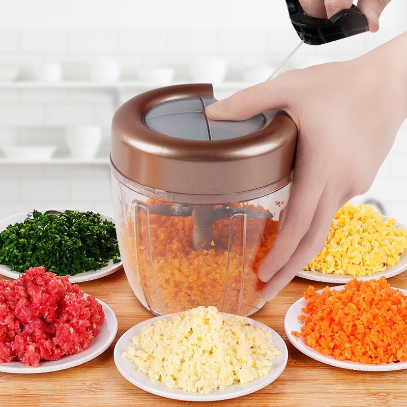 Manual Food Chopper With More Space To Fit More Food - Height Kitchen