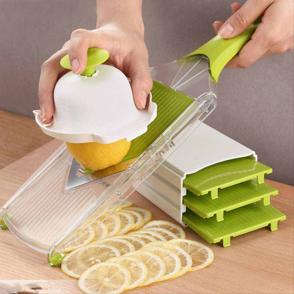 Mandolin Cutter With 4 Adjustable Blades For Comfort. - Height Kitchen